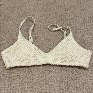Crochet Bralette Top in Cream